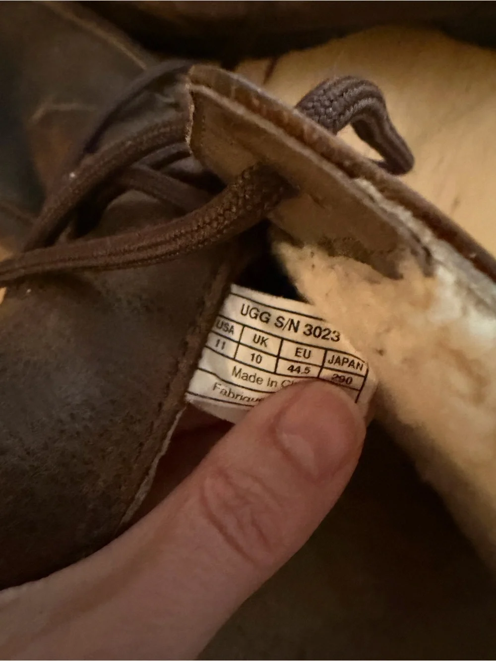 UGG Larus Grizzly fold over Combat boots